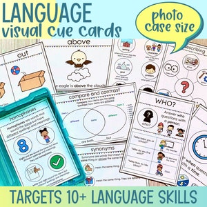 Grafica stampabile per logopedia, schede linguistiche, oggetti visivi per custodie con foto