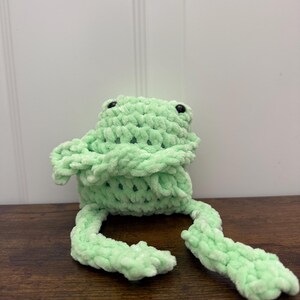 Lilly the Leggy Crochet Frog Cute Desk Buddy Soft Buddy Hanging Gift Children’s Christmas Summer Spring Lillypads