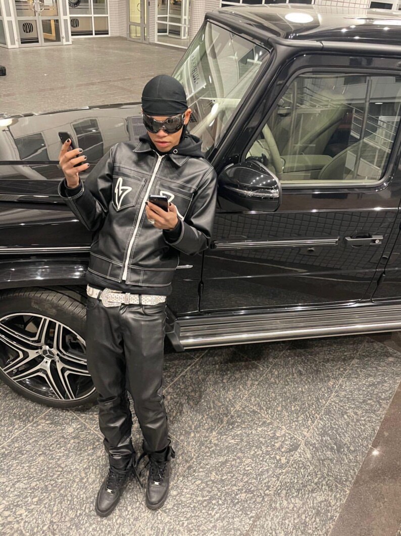 Drip Belt white Leather Etsy