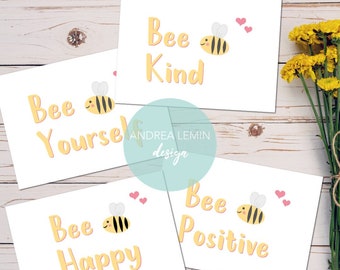 Bee postcards pack of 4