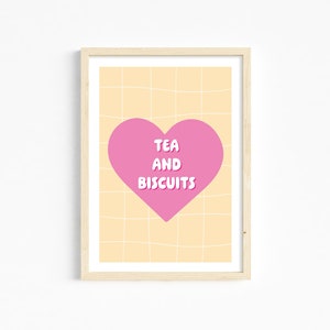 Tea and biscuits A4 print