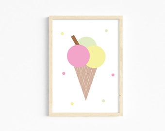 Ice cream cone print