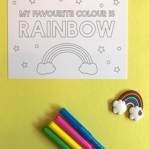Rainbow colouring postcards, pack of 4 image 3