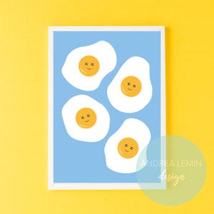 Fried egg kitchen print