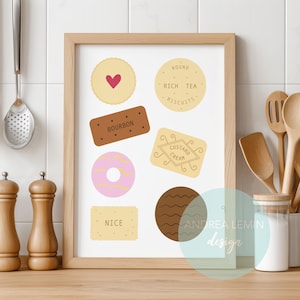 Biscuits kitchen print, biscuit lover print, biscuit lover gift