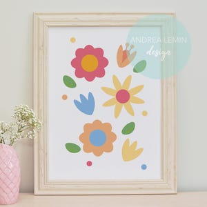 whimsy flowers print