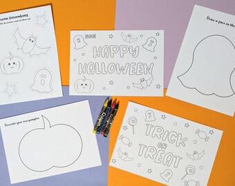 Halloween colouring pack, spooky activity pack
