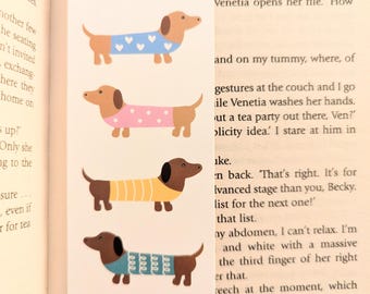Sausage dog bookmark