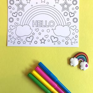 Rainbow colouring postcards, pack of 4 image 2