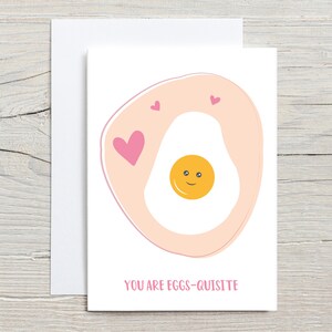 Jolie carte de Saint-Valentin avec jeu de mots, vous êtes des œufs