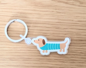 Sausage dog keyring
