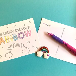 Rainbow colouring postcards, pack of 4 image 5