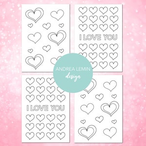 Postales para colorear de San Valentín