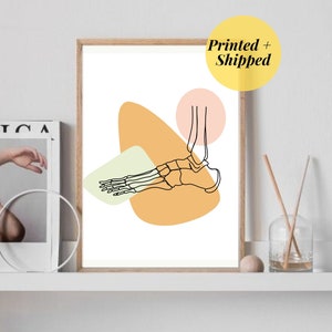 Foot Side View | Anatomy Minimal Abstract Art Print Medical Wall Decor Chiro Poster Physio Podiatrist |  PRINTED AND SHIPPED