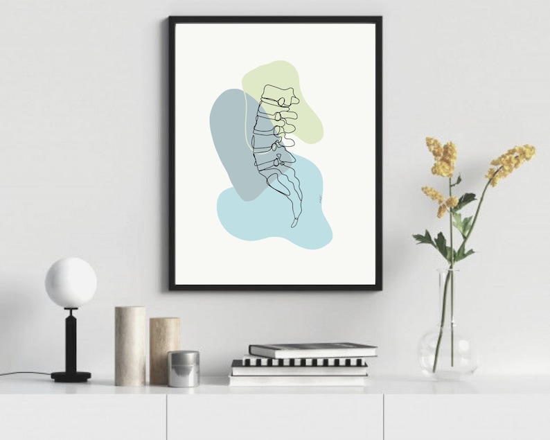 Lumbar Spine and Sacrum Minimal Abstract Art Anatomy Prints | Etsy