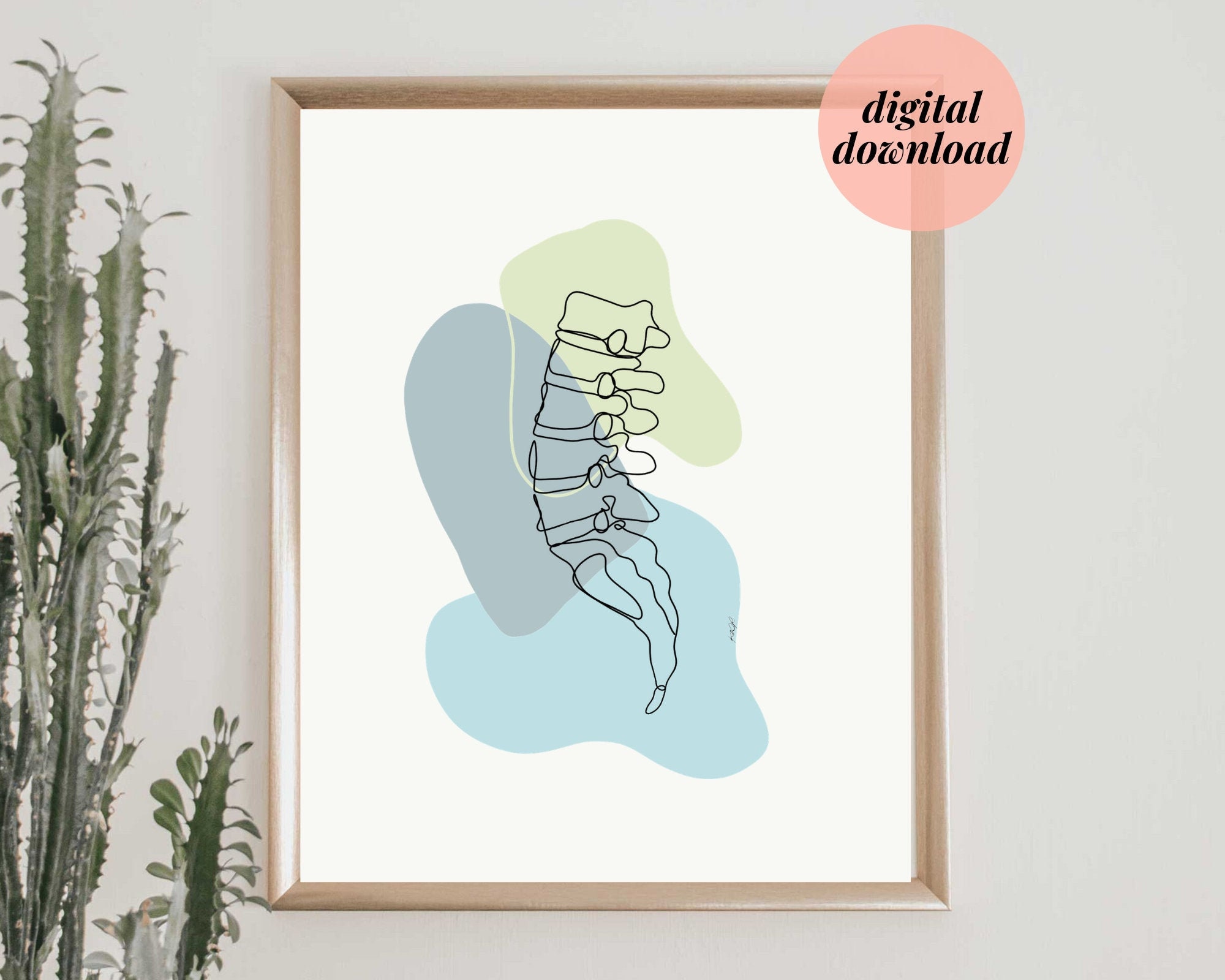 Lumbar Spine and Sacrum Minimal Abstract Art Anatomy Prints and Wall ...