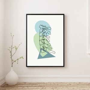 Cervical Spine and Spinal Minimal Abstract Art Anatomy Prints and Wall ...