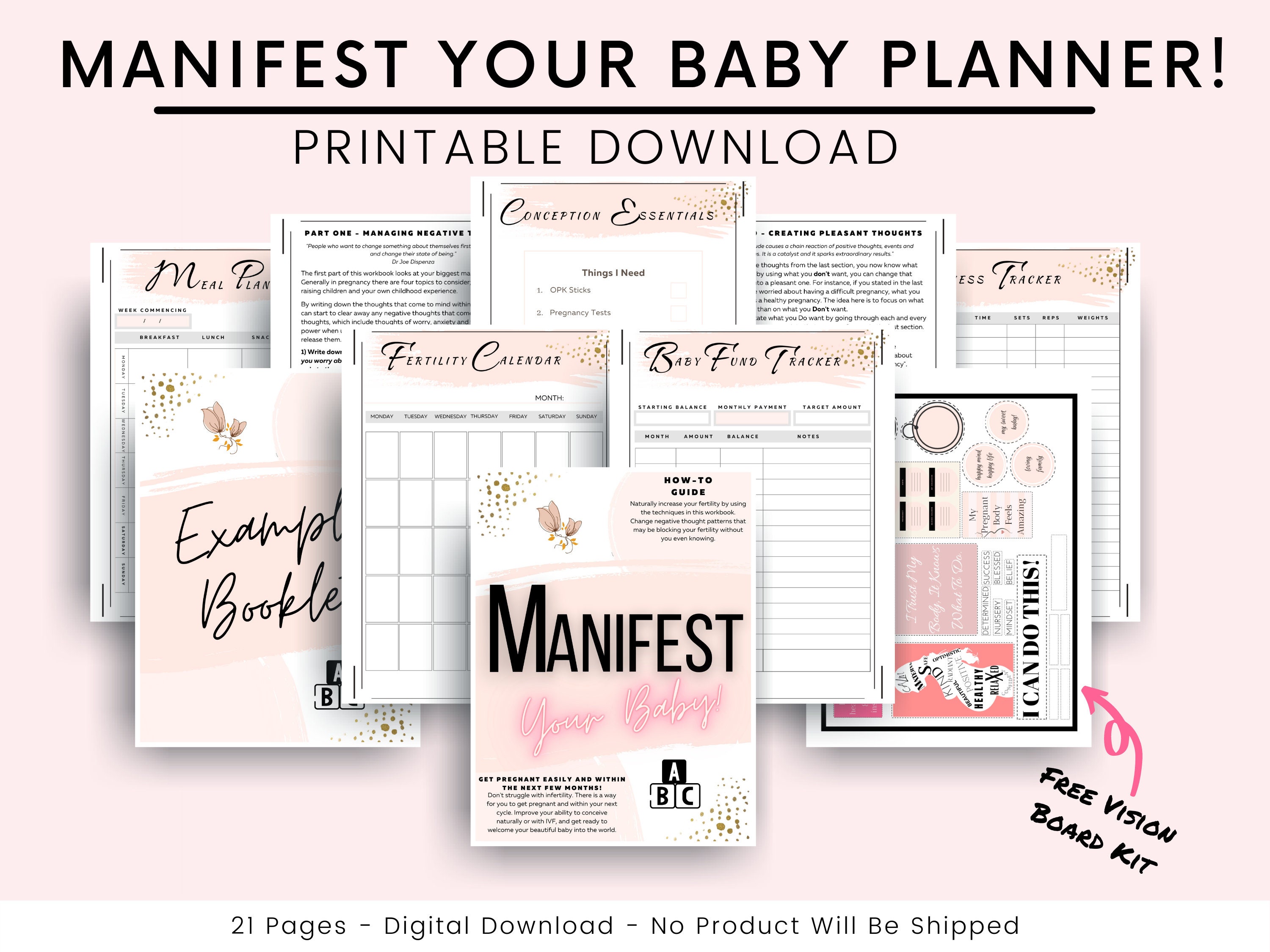Manifest Your Baby Planner Trying to Conceive Baby Planner - Etsy UK