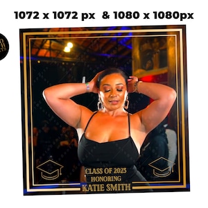 Graduation Overlay for 360 Photo Booth Spinner - Graduation 360 Overlay - 360 Template - 360 Video Booth Template - Prom 360 Overlay