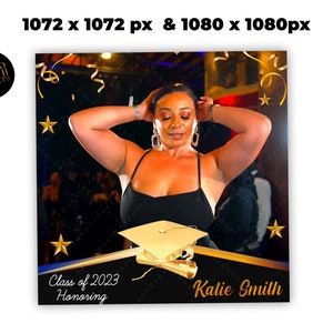 Graduation 360 Photo Booth Overlay - Video Booth Graduation Template - Class of 2023 - Graduation 360 Overlay Template - 1072px or 1080px