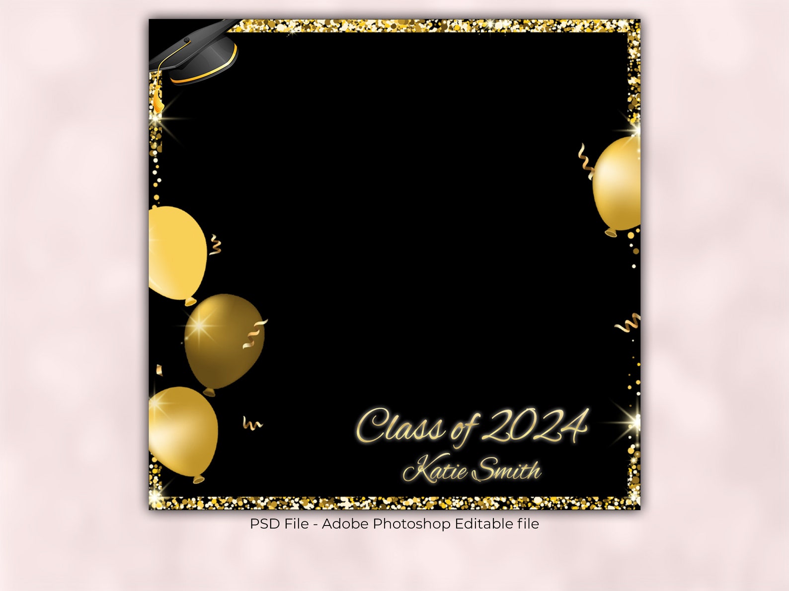 Gold 360 Graduation Photo Booth Overlay, 360 Photo Booth Template Class ...