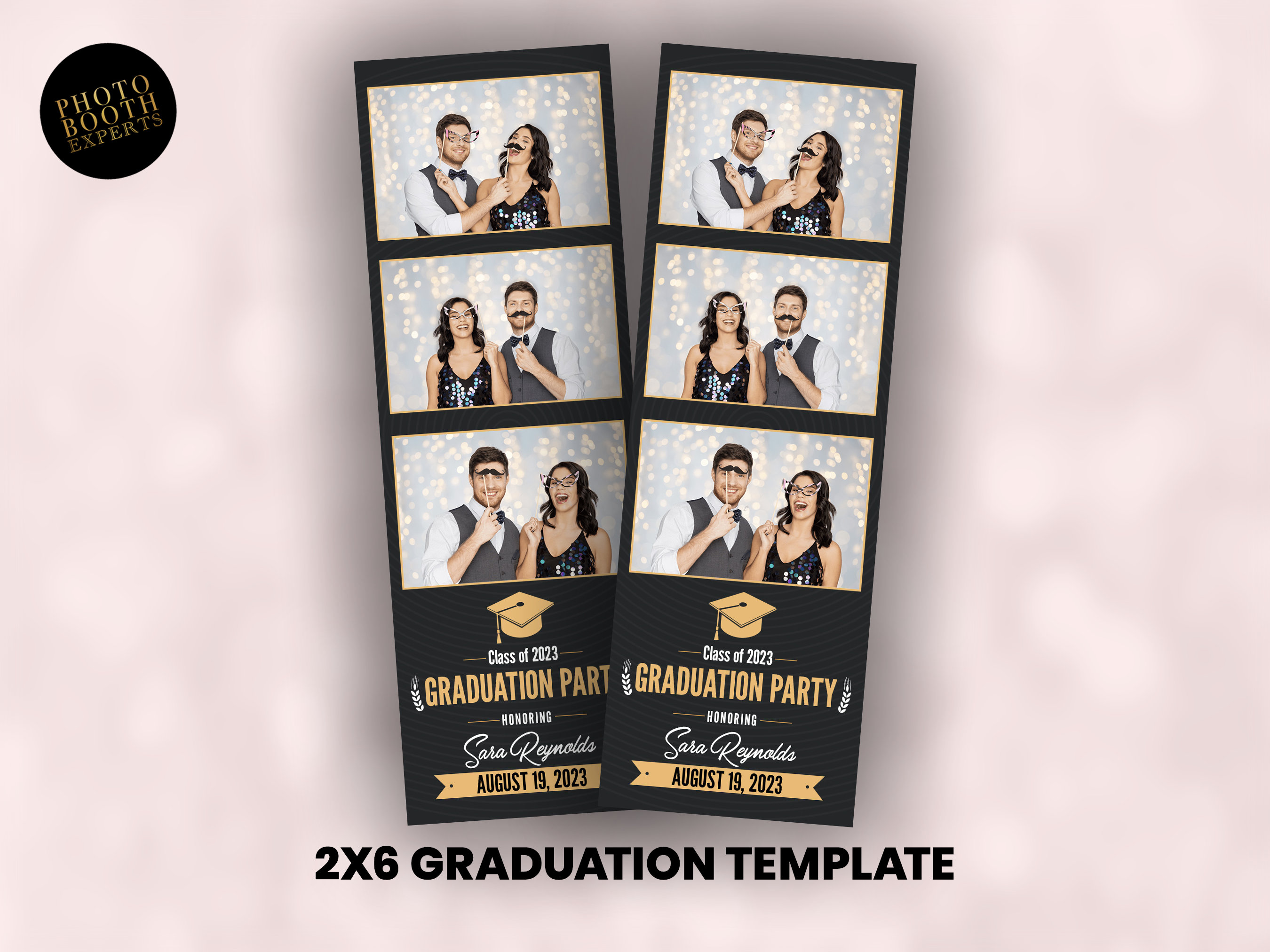 Graduation Photo Booth Template 2x6 Photo Strips Graduation Layout