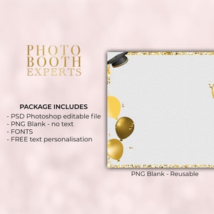 Gold 360 Graduation Photo Booth Overlay, 360 Photo Booth Template Class ...