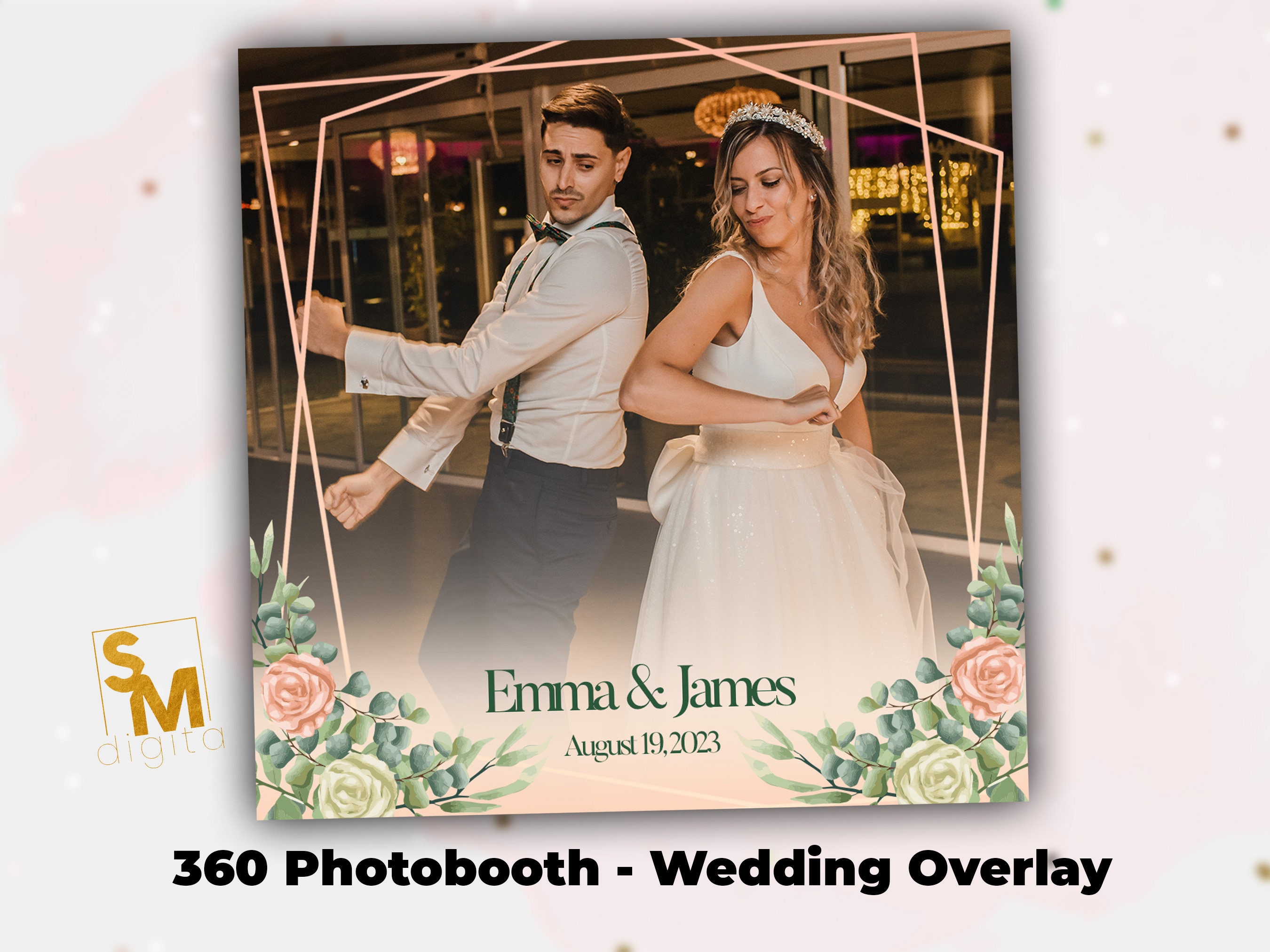 360 Booth Wedding Bridal Shower Photobooth Template Sweet 16 -  Portugal