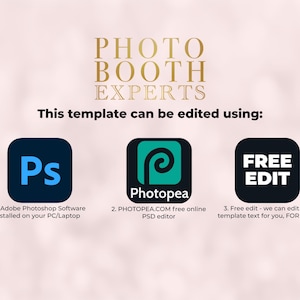 Minimalist Wedding Photobooth Template, Customizable Photo Booth Strip ...