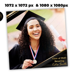 Gold Modern 360 Video Booth Prom Overlay - Class of 2023 - 360 Photo Booth Graduation Overlay - Prom 360 Video Booth Template