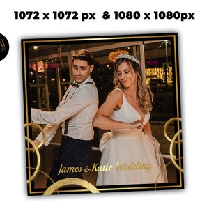 Wedding 360 Photo Booth Overlau - Golden 360 Spinner Booth Template for Wedding - PNG Transparent wedding 360 video booth design