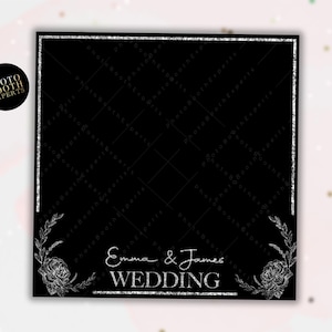 360 Photo Booth Overlay for Wedding - Silver 360 Spinner Booth template for Wedding - PNG Transparent wedding 360 video booth glitter silver