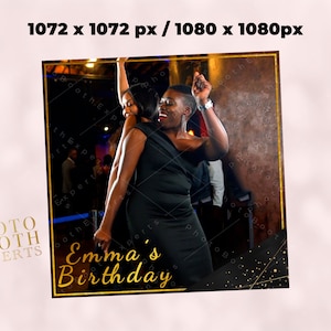 Modern 360 Photo Booth Overlay - Black and Gold 360 Photo Booth Template - Snappic|LumaBooth|TouchPix|RevoSpin template