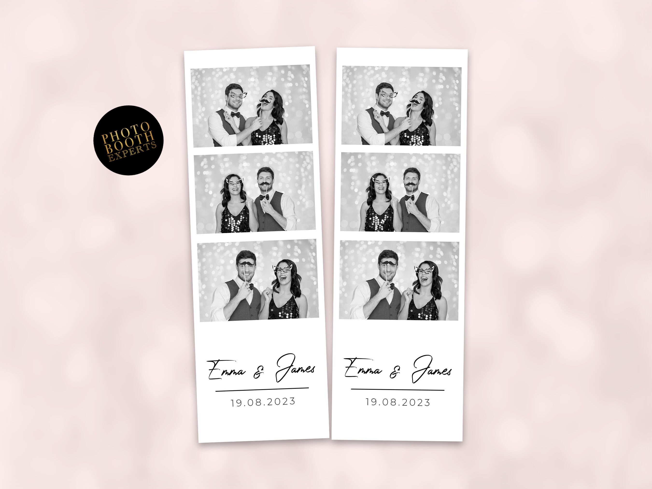 Picture Perfect Supply Black Plastic Photo Booth Frame – Holds Two 2x6 Photos
