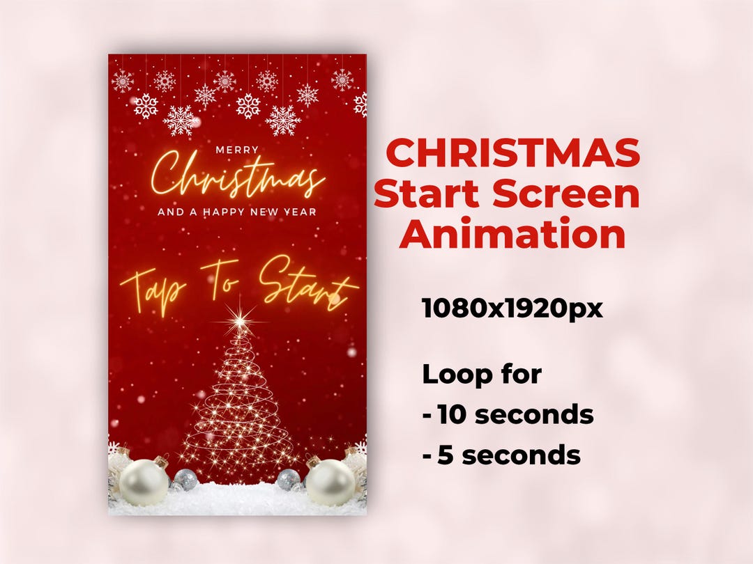 Tap To Start Christmas Tap to Start Animation Mirror Booth - Winter Holidays Start ...