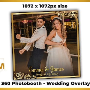360 Photo Booth Overlay for Wedding - Wedding 360 Photobooth Template - Wedding 360 Spinner Booth Design - 360 Video Booth Overlay Wedding