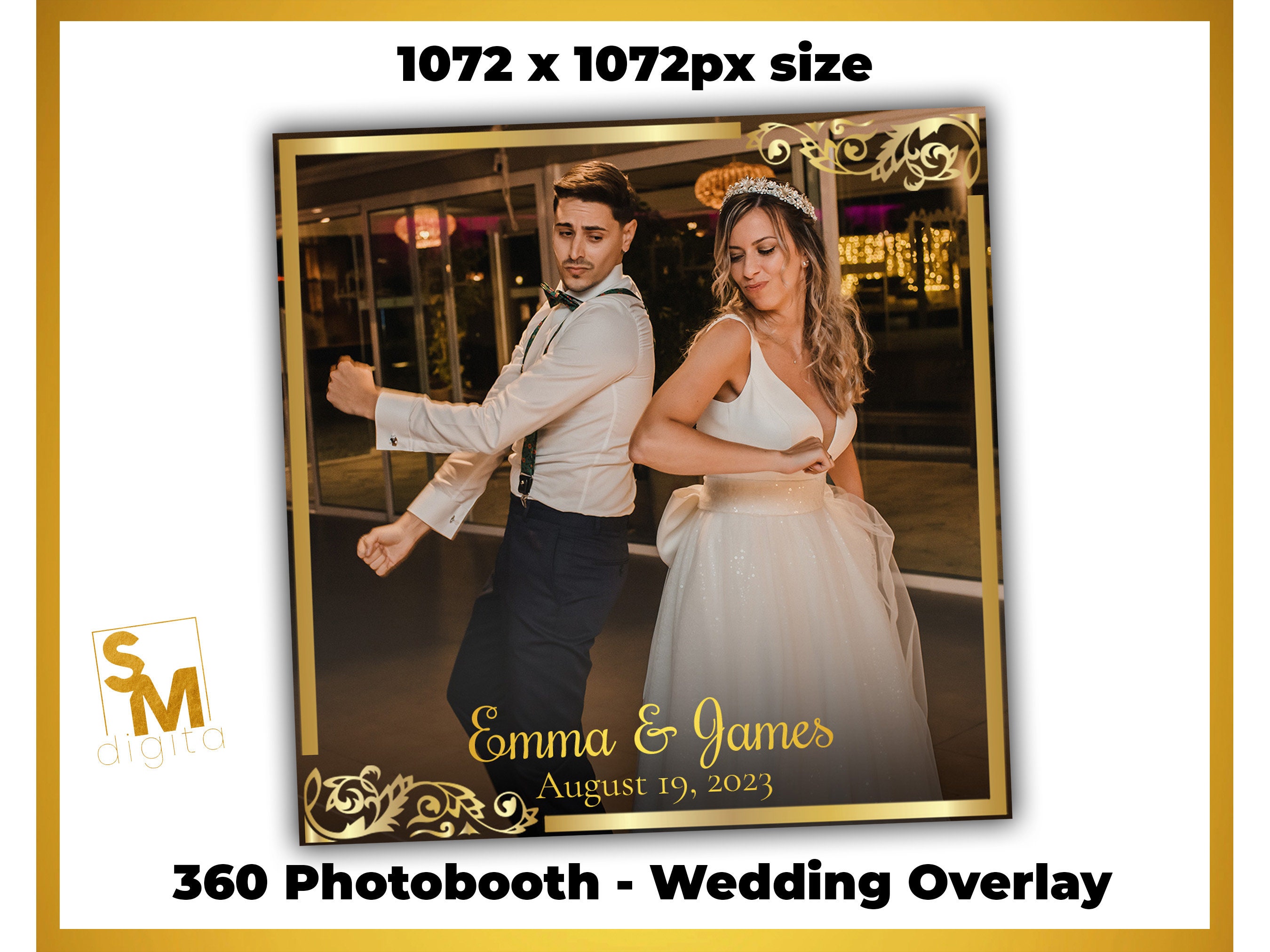 360 Photo Booth Overlay for Wedding Wedding 360 Photobooth 