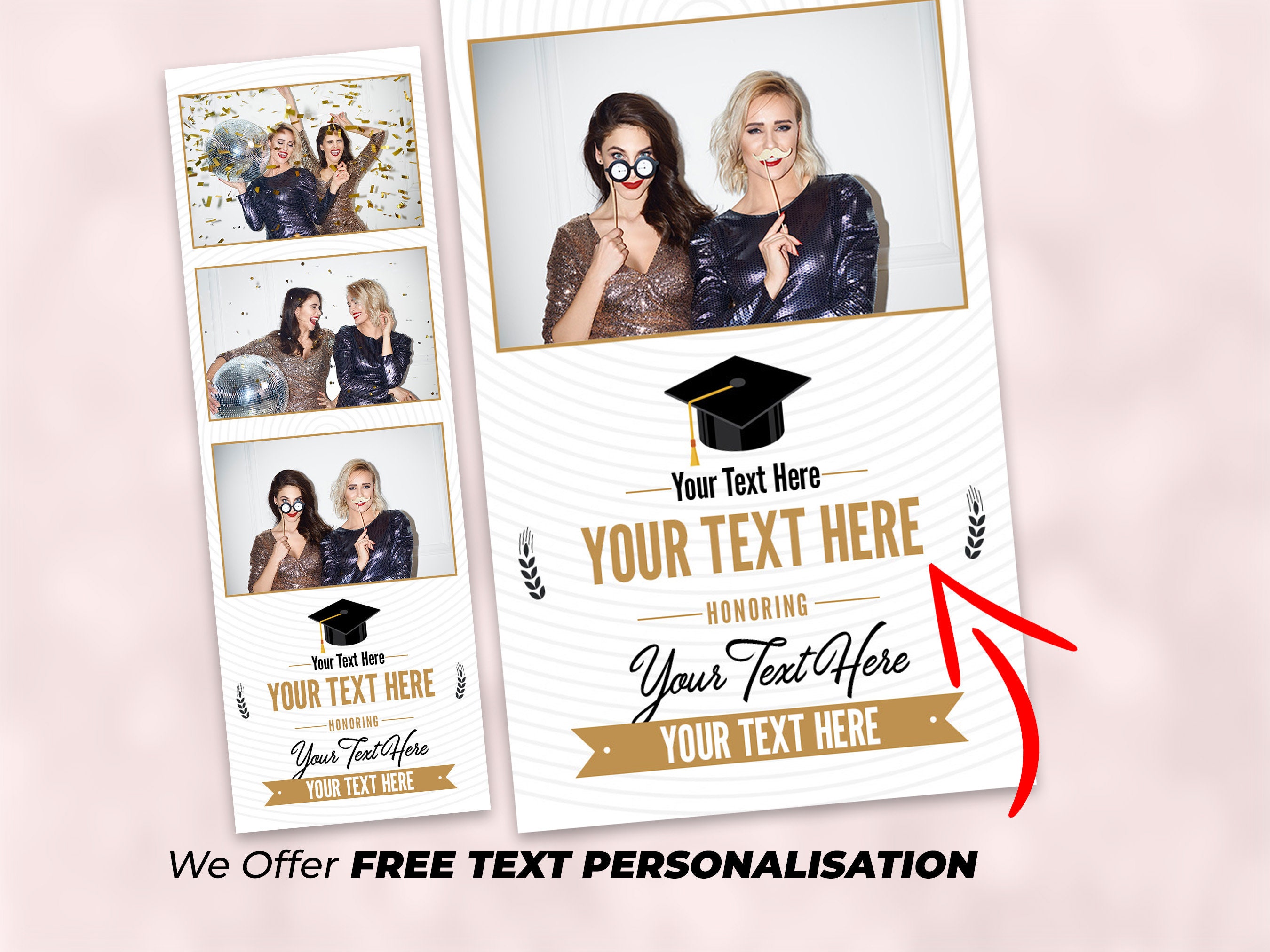 Graduation Photo Booth Template: 2x6 Prom Party Layout (PSD File) - Etsy