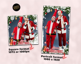 Christmas 360 Photo Booth Overlay: Winter Theme (PSD, PNG)