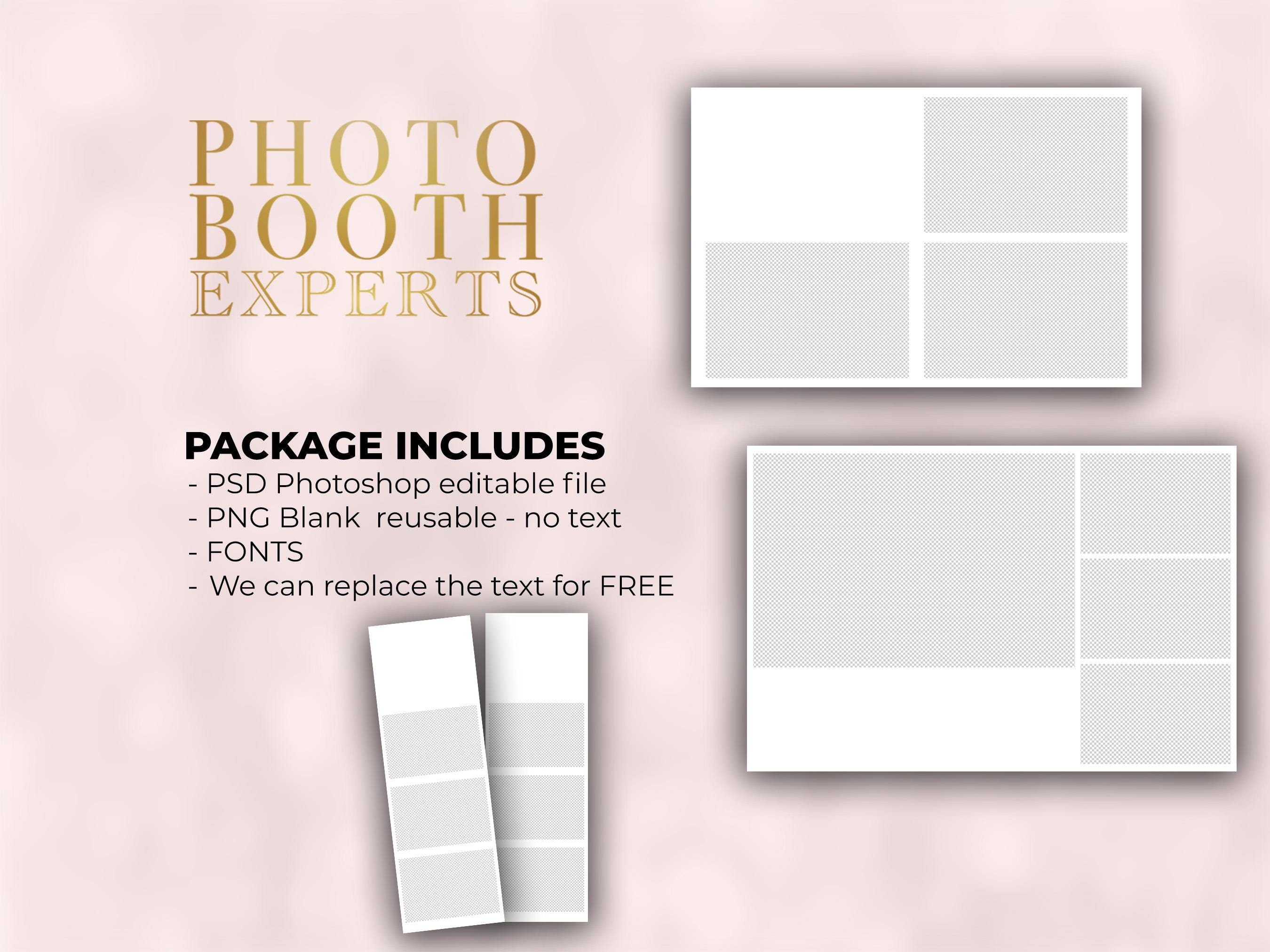Simple Photo Boot Minimalist Wedding Photobooth Template, Customizable Photo Booth Strip ...