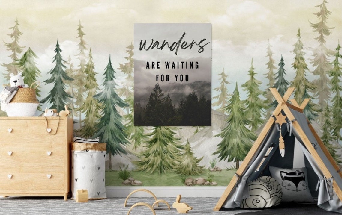 Adventurous Digital Art Print - Wilderness Nursery Decor - Boy's Decor ...