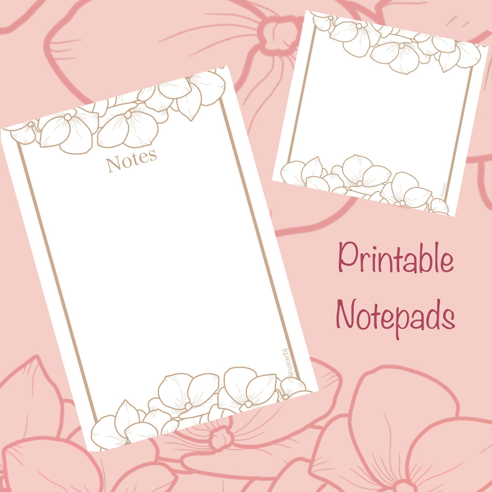 Digital note pad memo pad planner download printable Etsy