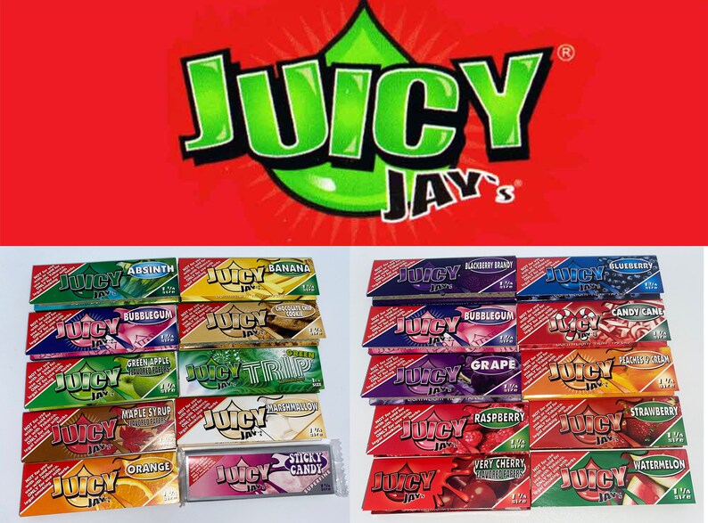 Flavor Juicy Jays 1.25 Rolling Papers Variety Etsy