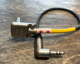 Low Profile 1/4" to 3.5mm TRS Patch Cable - Right Angle Connectors