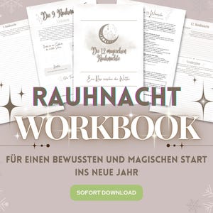 12 Magical Rauhnächte Workbook - Diary | Journal | PDF file | Instant download for printing | German | Rauhnacht