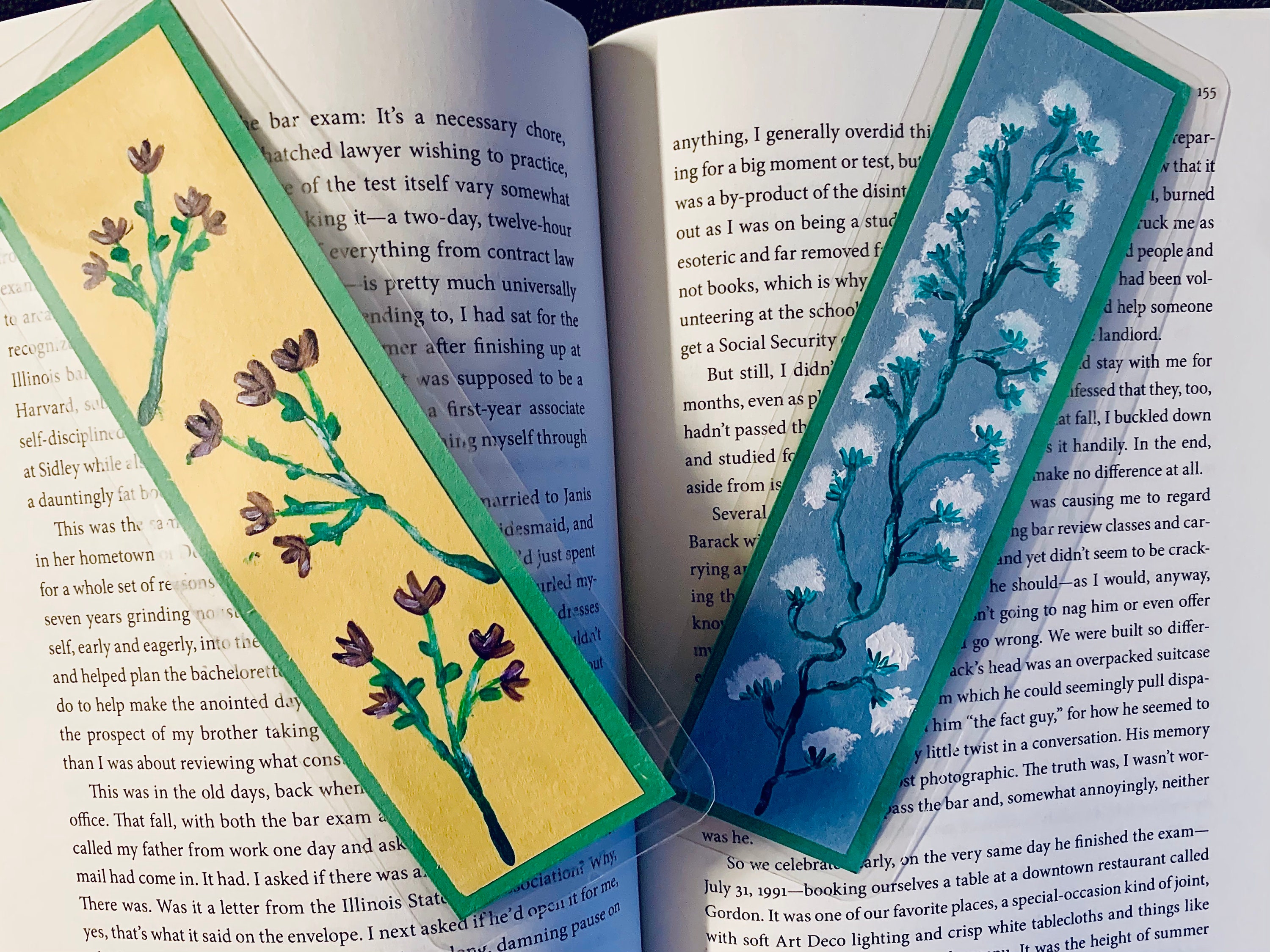 Handmade floral laminated bookmarks Etsy