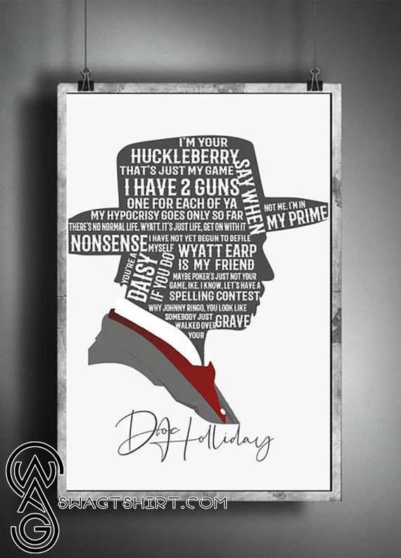 Doc Holliday Hypocrisy Quote Tombstone Quotes Doc Holliday Typography Signature Poster | Etsy India