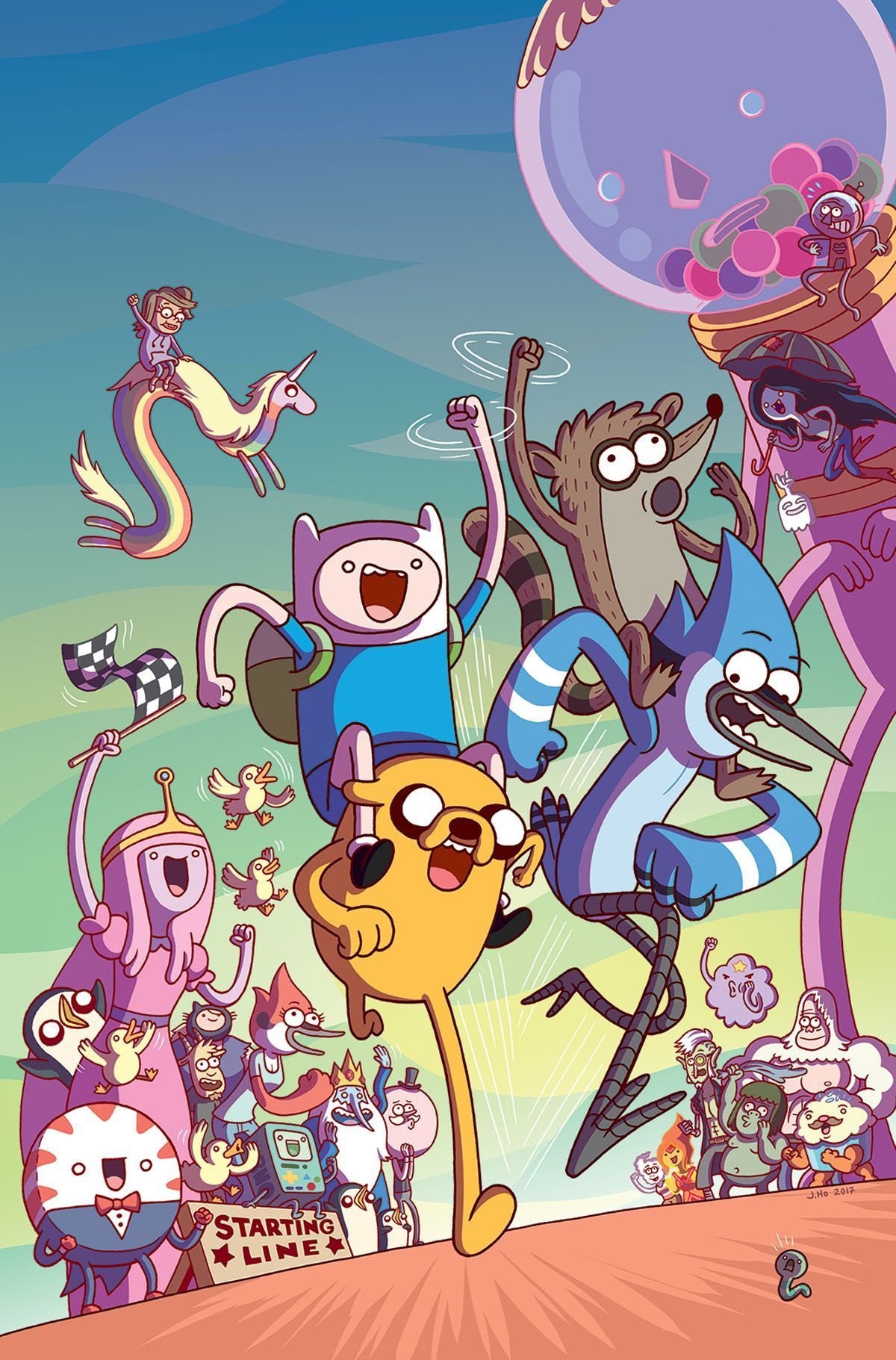 Adventure Time and Regular Show Poster Etsy