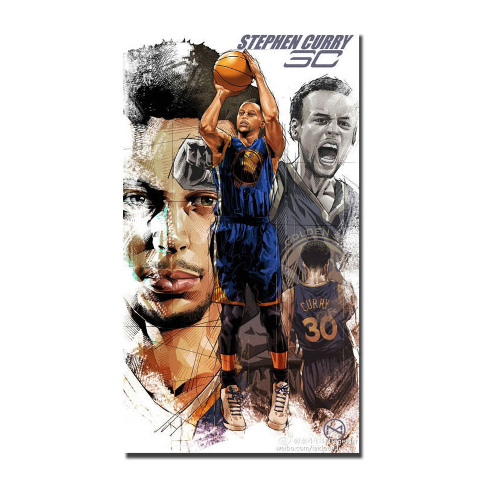 Stephen Curry Poster Basketball Sports Art Silk Poster Etsy