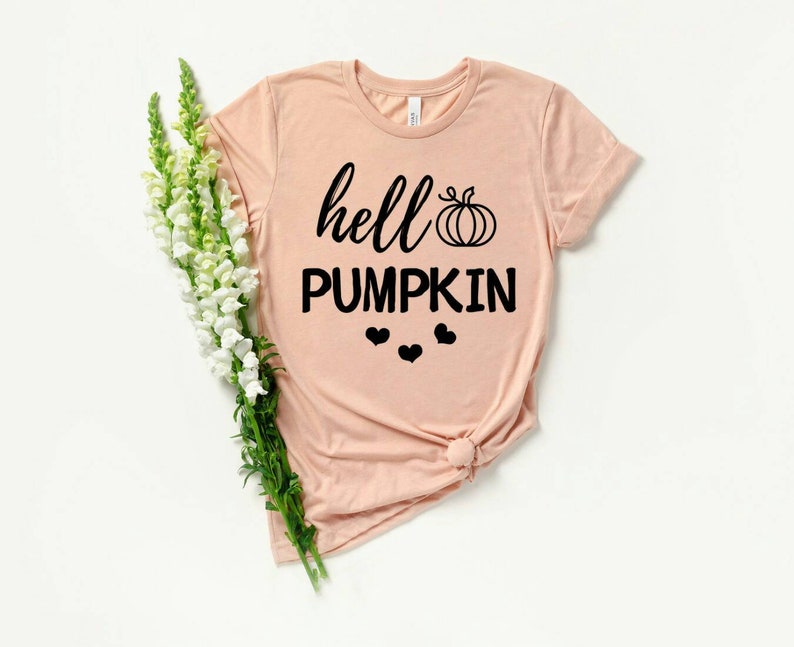 Fall Shirts Hello Pumpkin Shirts Fall Tshirt Thanksgiving Shirt Thankful Fall Shirt for Woman Autumn Shirt Happy Friends Giving